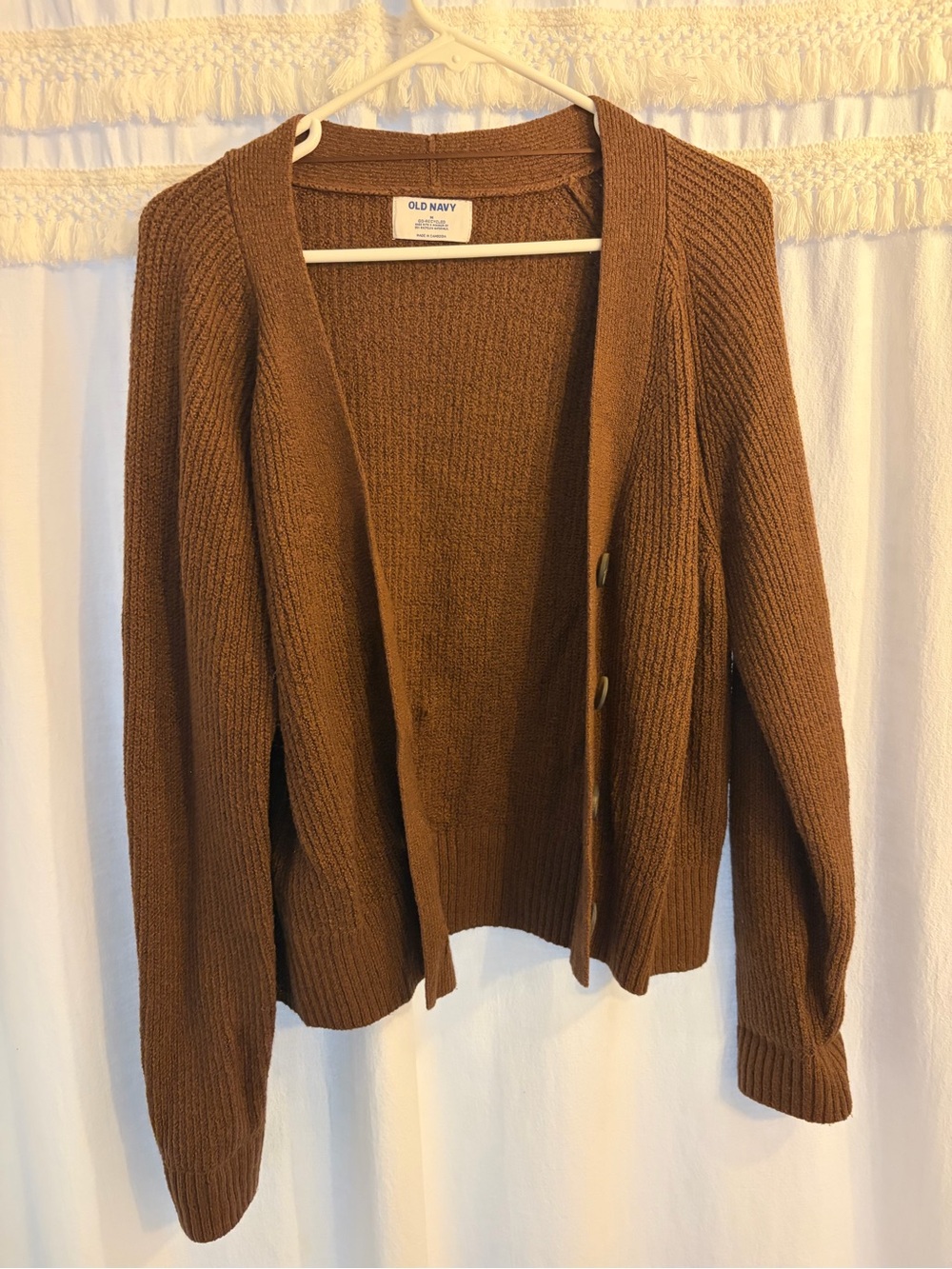 Old Navy Women's Chestnut Brown Button-Up Cardigan
